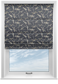Dragonflies, Twilight - Twist&Fit Roman Blind